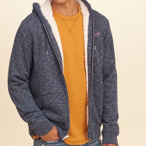 Hollister Sherpa Lined Hoodie Men 